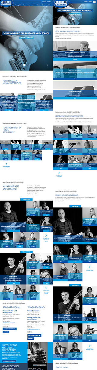 Webdesign und Website bluenotemusicschool.de