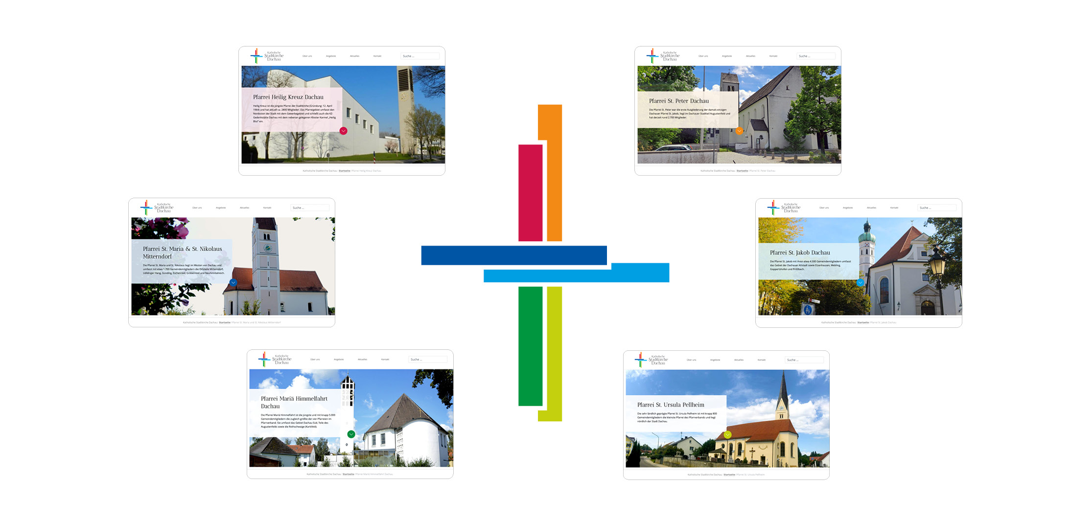 Farbkonzept der 'Katholischen Stadtkirche Dachau'