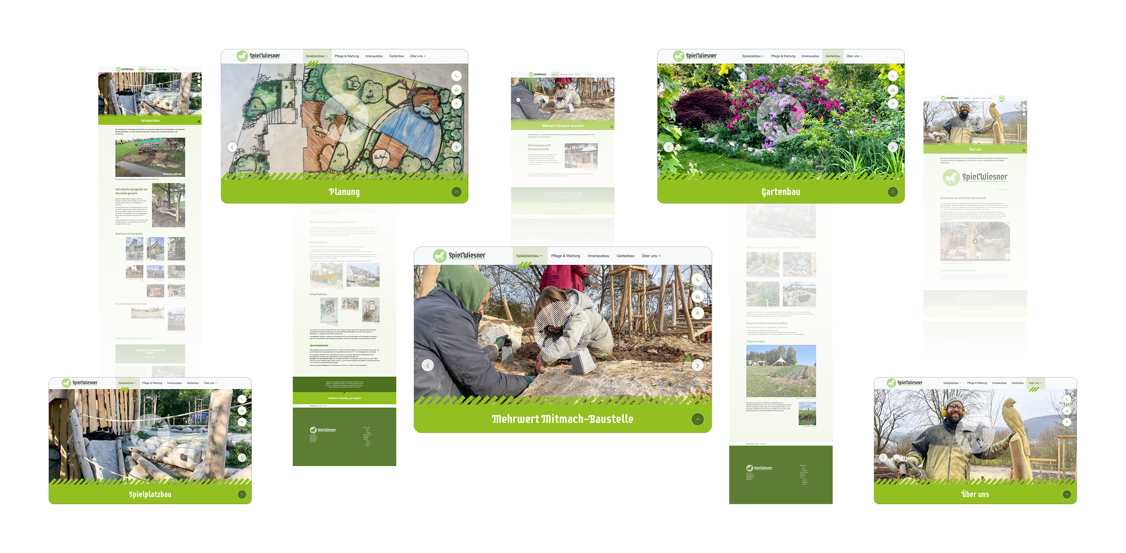 verschiedene Screens auf Smartphone und Tablet