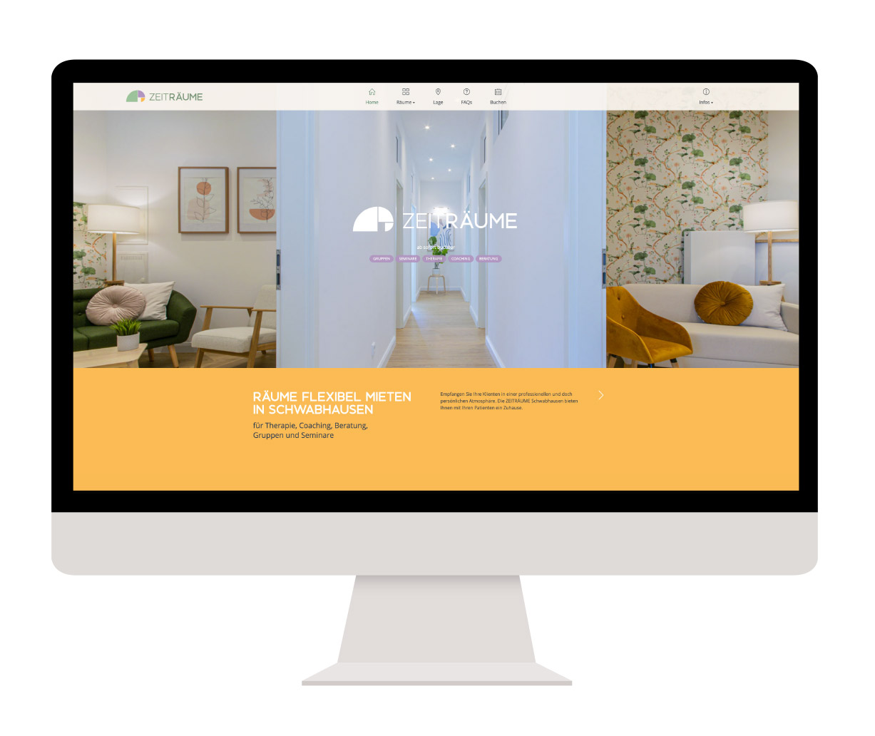Webdesign und Website zeitraeume-mieten.de