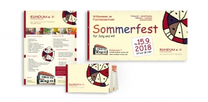 Folder, Banner und Plakat für den Verein &quot;Rundum Petershausen e.V.&quot;