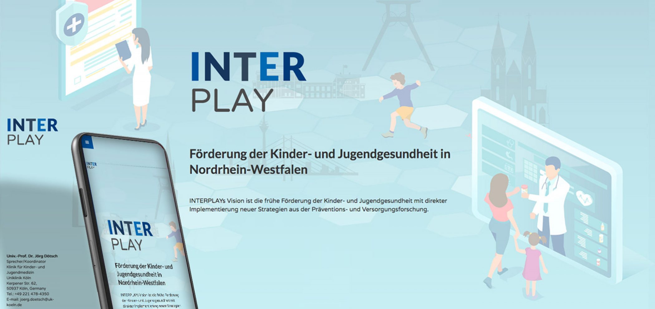 Website für Kinder- und Jugendgesundheits-Förderprojekt in NRW